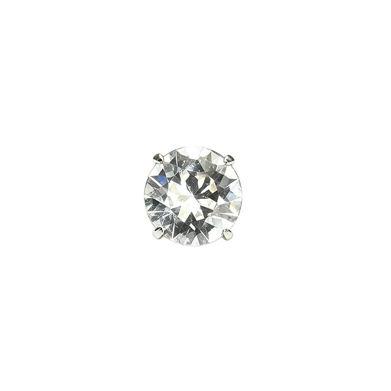 Piercing Helix Spiral Titanium Cubic Zirconia, 16G