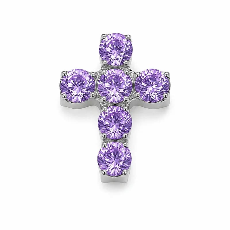 Piercing Badan Salib Berpilin Zirkon Titanium