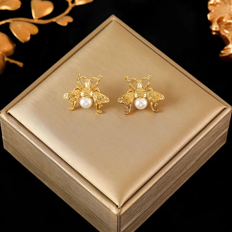 Anting-anting Stud Kristal Hijau Keluaran 316L Keluli Tahan Karat