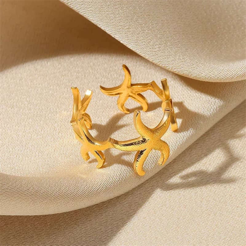 Cincin Boleh Laras Terbuka Beruk Laut Enamel