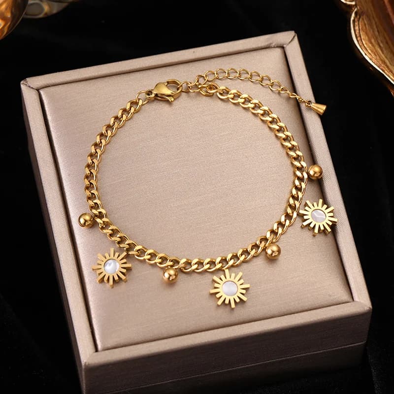 Gelang Rantai Kristal Zirkon Berkilauan