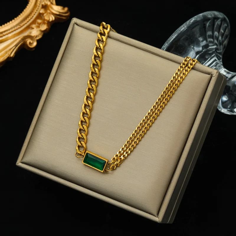 Kalung Choker Rantai Tebal Emas