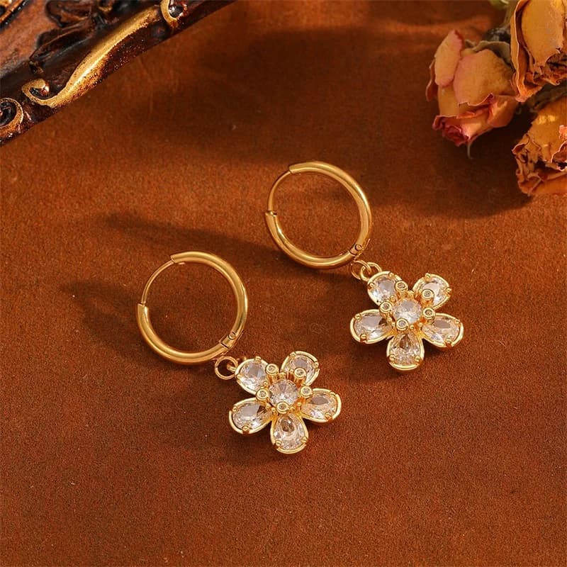 Anting-Anting Gantung Matahari, Bulan & Hati, Keluli Tahan Karat