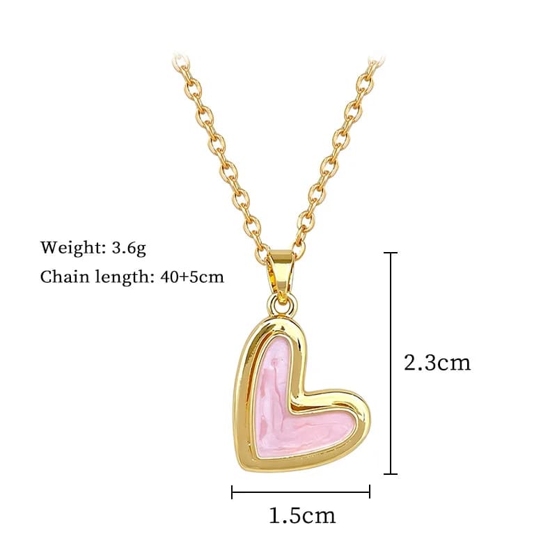 Kalung Loket Hati Pink Cinta