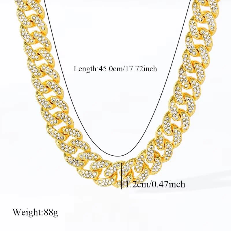 Set Rantai Leher & Gelang Kuban Geometri