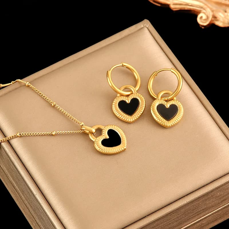 Set Kalung dan Anting-Anting Beruang Bunga Bintang