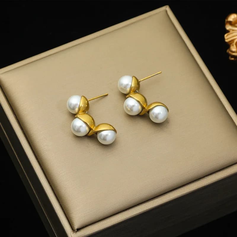 Anting-anting Stud Kristal Hijau Keluaran 316L Keluli Tahan Karat