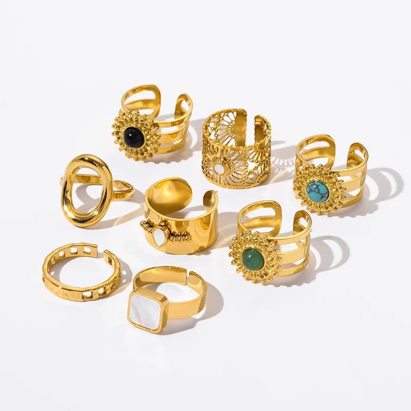 Cincin Cuff Vintage Emas