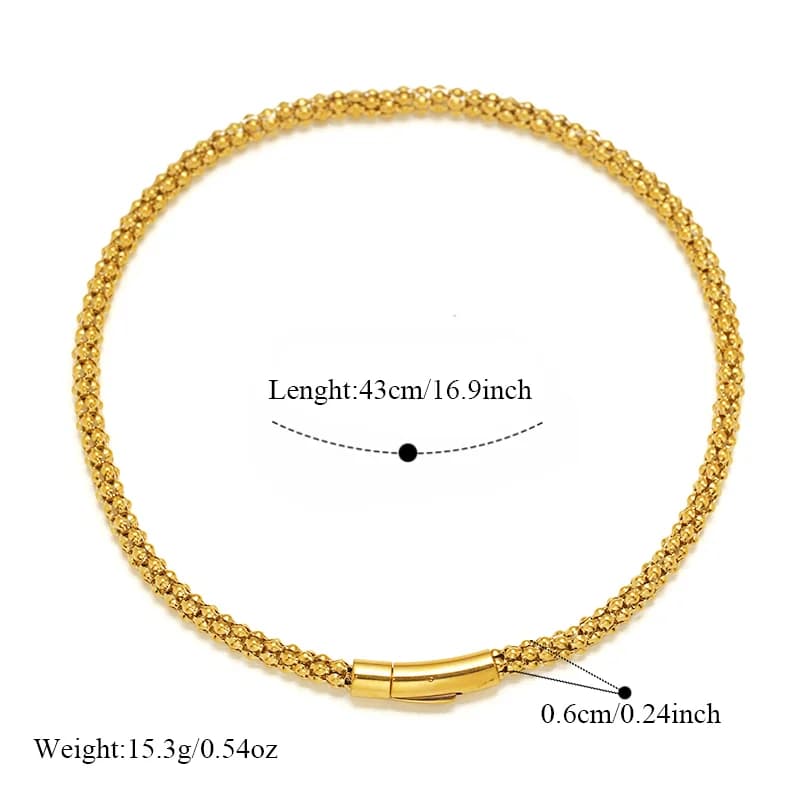 Kalung Choker Rantai Pendek Keluli Tahan Karat