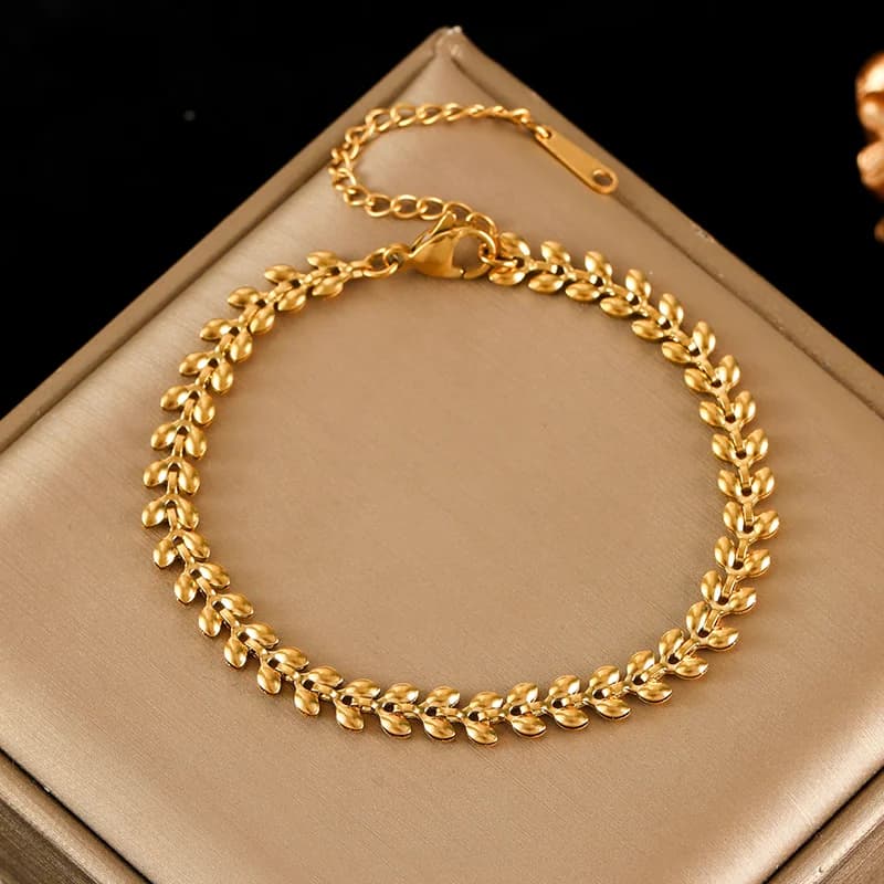 Gelang Rantai Logam Ringan untuk Wanita
