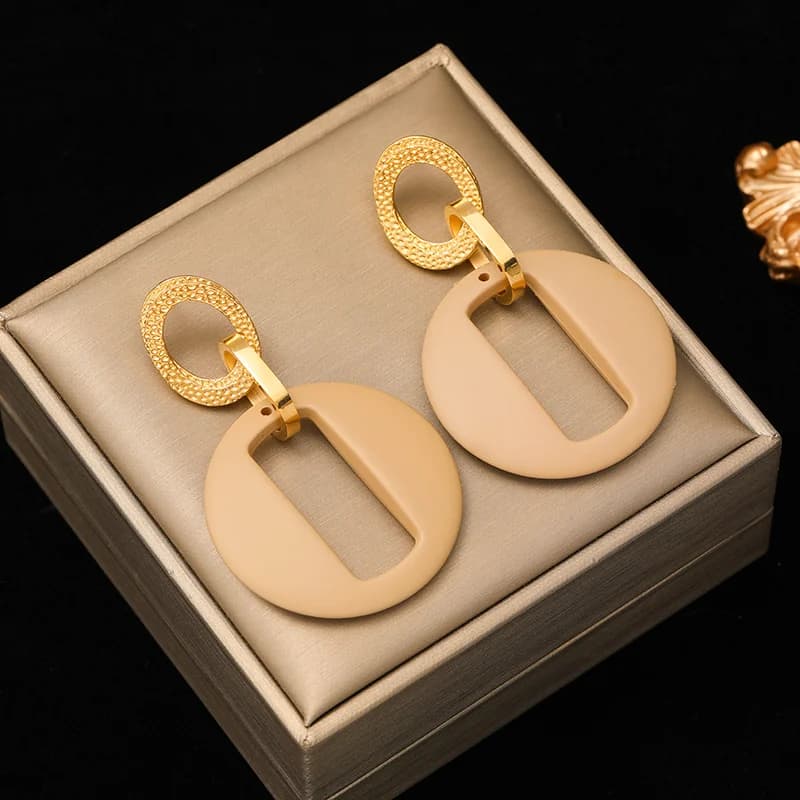Anting-anting Jatuh Lipatan Stud Keluli Tahan Karat